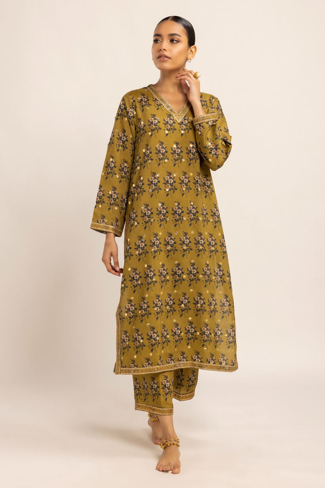 KHAADI | EMBROIDERED SUIT 2 PIECE