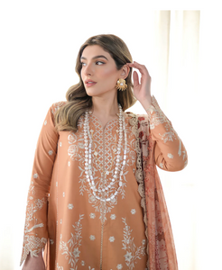 ZAIB | LUXURY LAWN V 2 | PEACH SAND