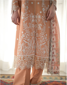 ZAIB | LUXURY LAWN V 2 | PEACH SAND