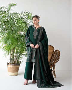 ZAIB | KARANDI | EMERALD GREEN